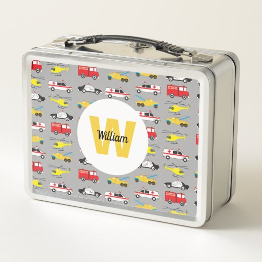 緊急パーソナライズされた車両輸送 メタルランチボックス (裏面)