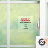 緊急ペットの場合はカスタマイズ可能 ウィンドウサイン (ホーム)