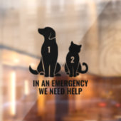 緊急ペットデカール我々はペット救済のデカールが必要 ウィンドウサイン (シート2)