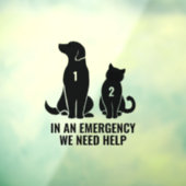 緊急ペットデカール我々はペット救済のデカールが必要 ウィンドウサイン (シート3)