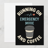 緊急モード発動！コーヒーで駆動 招待状 (正面/裏面)