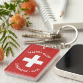 緊急事態の中の子供のアレルギー警報アドレナリン キーホルダー (正面右)