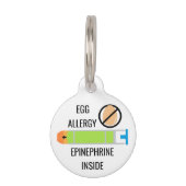 緊急事態の中の子供の卵のアレルギーのアドレナリン ペット　ネームタグ (正面)