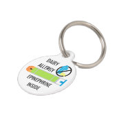 緊急事態の中の子供の酪農場のアレルギーのアドレナリン ペット ネームタグ (側面)