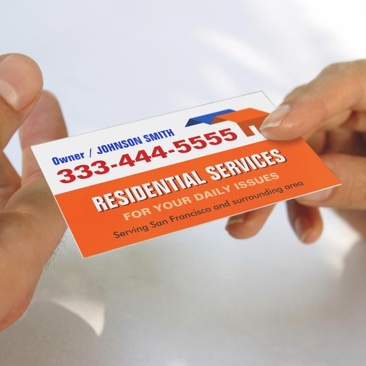 緊急住宅及び住宅 マグネット名刺