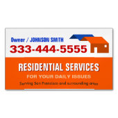 緊急住宅及び住宅 マグネット名刺 (正面)