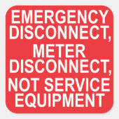 緊急切断メーターの切断サービスなし スクエアシール (正面)