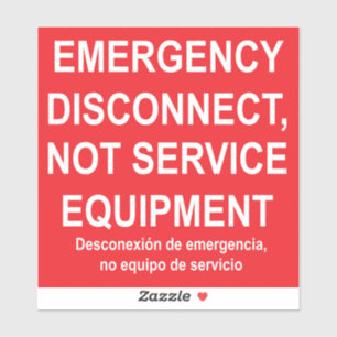 緊急切断ラベル（字幕あり） スペインの シール