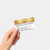 緊急医療アラート連絡先IDカード カスタム バッジ (手持ち)
