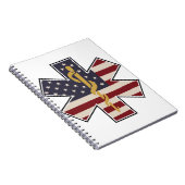 緊急医療従事者トリビュート米国国旗 – EMS EMT ノートブック (右側)