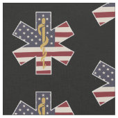 緊急医療従事者トリビュート米国国旗EMS EMT ファブリック (クローズアップ)