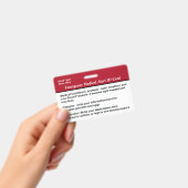 緊急医療通報IDカードカスタム バッジ (手持ち)