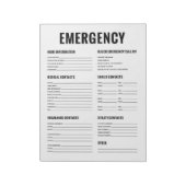 緊急団体や組織型枠 ノートパッド (回転)