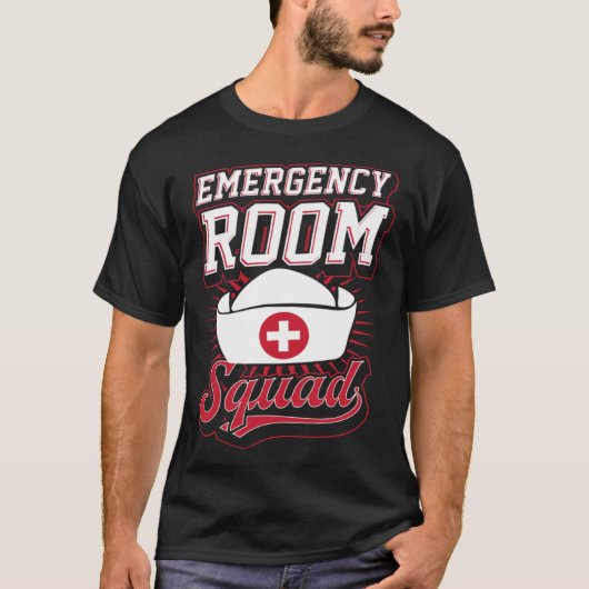 緊急室分隊マッチングERナース乗組員 Tシャツ (正面)