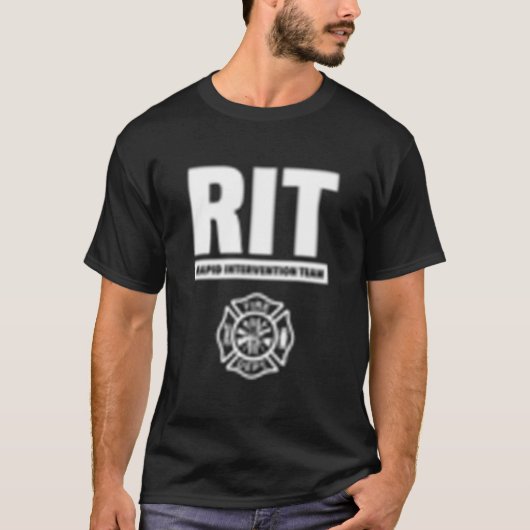 緊急対応チーム RIT 消防士 救助 Tシャツ (正面)