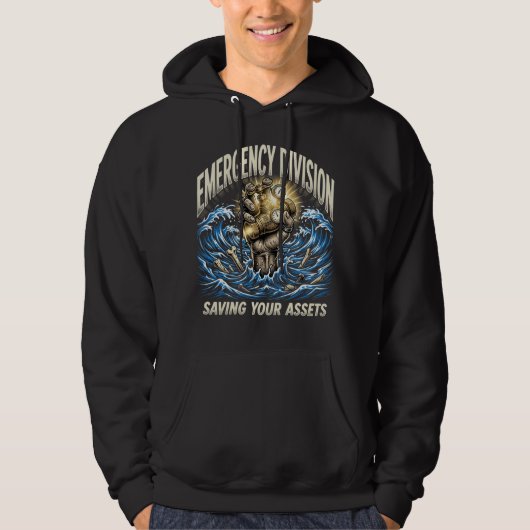 緊急対応部 財産を守る配管工ギフト パーカ (正面)