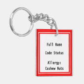 緊急情連絡報キーチェーンEpiペン キーホルダー (正面左)