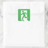 緊急日本の出口標識 スクエアシール (バッグ)