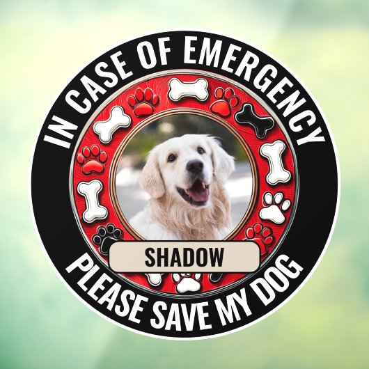 緊急時に愛犬を救う窓用ステッカー ウィンドウサイン (シート3)