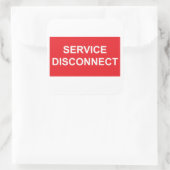 緊急時の接続解除のステッカーラベル スクエアシール (バッグ)