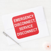 緊急時の接続解除、サービスの接続解除ラベル スクエアシール (封筒)