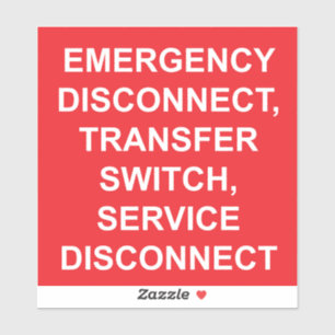 緊急時の接続解除、転送スイッチラベル シール