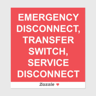 緊急時の接続解除、転送スイッチラベル シール