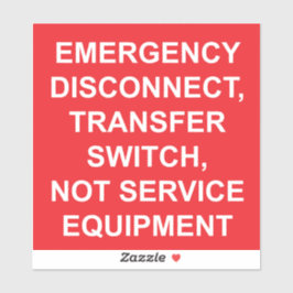 緊急時の接続解除、転送スイッチラベル シール