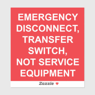 緊急時の接続解除、転送スイッチラベル シール