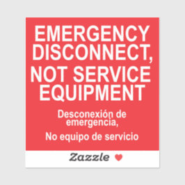 緊急時の接続解除Not Service機器ラベル シール