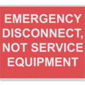 緊急時の接続解除Not Service機器ラベル シール (正面)