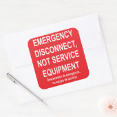 緊急時の接続解除Not Service機器ラベル スクエアシール (封筒)