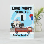 緊急時の第1誕生日の招待 招待状 (スタンド正面)