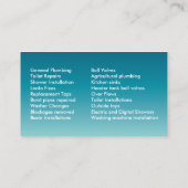 緊急時サービスの鉛管工を垂直にすること 名刺 (裏面)