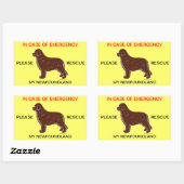 緊急時着地の犬の安全の場合 長方形シール (シート)