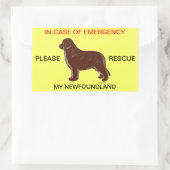 緊急時着地の犬の安全の場合 長方形シール (バッグ)