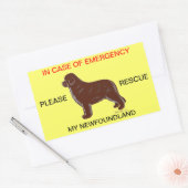 緊急時着地の犬の安全の場合 長方形シール (封筒)