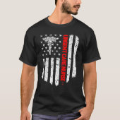 緊急気にナースアメリカ国旗Rn登録保育園 Tシャツ (正面)