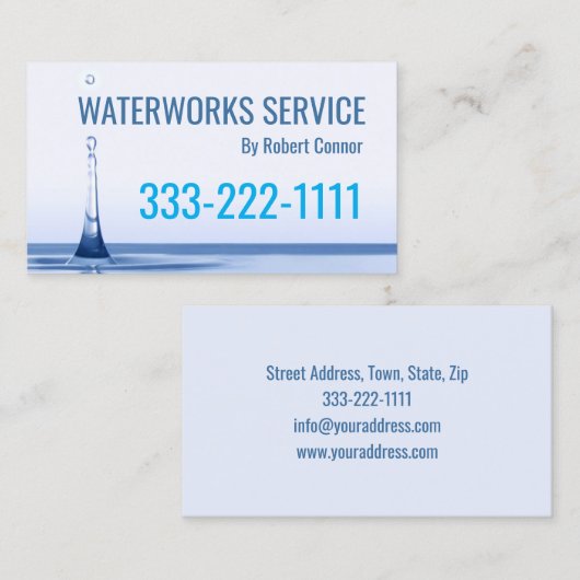 緊急水道工事 名刺 (正面/裏面)