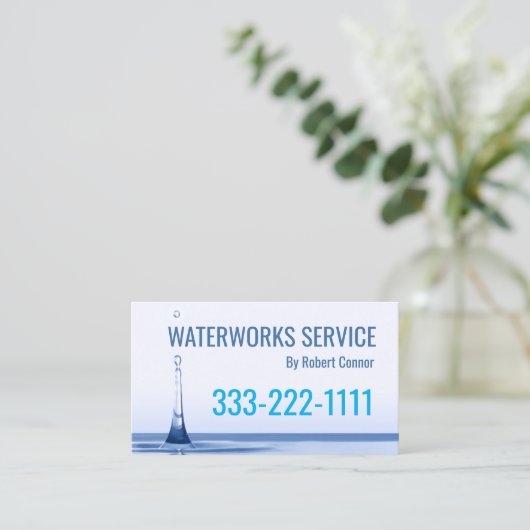 緊急水道工事 名刺 (スタンド正面)