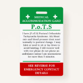 緊急氷点下に見えない疾病の場合のポット バッジ (正面)