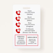 緊急氷点下に見えない疾病の場合のポット バッジ (裏面)