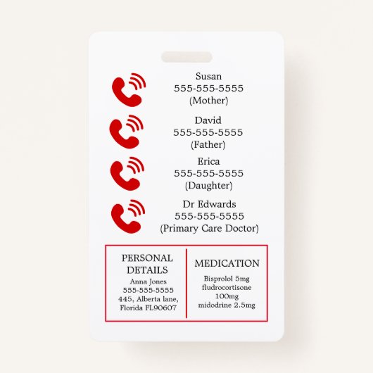 緊急氷点下に見えない疾病の場合のポット バッジ (裏面)