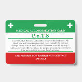 緊急氷点下に見えない疾病の場合のポット バッジ (正面)