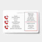 緊急氷点下に見えない疾病の場合のポット バッジ (裏面)