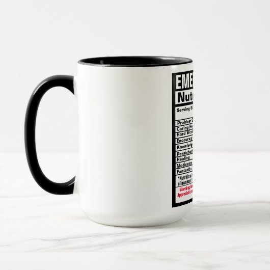 緊急治療室ドクターおもしろい栄養事実マグ マグカップ (左)
