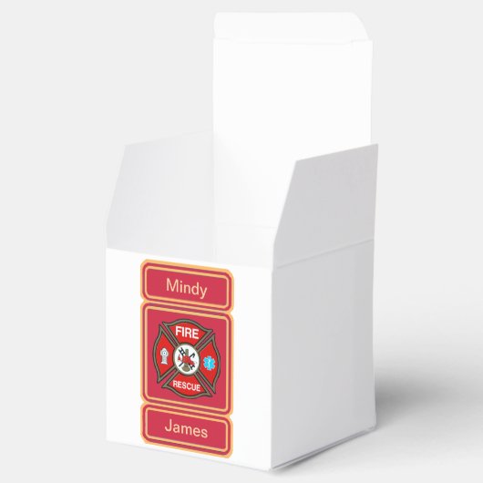 緊急火災救助EMT結婚式の引き出物箱 フェイバーボックス (オープン)