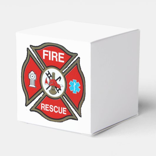 緊急火災救助EMT結婚式の引き出物箱 フェイバーボックス (裏面サイド)