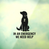 緊急犬のデカール、我々はペット救済のデカールが必要 ウィンドウサイン (シート3)