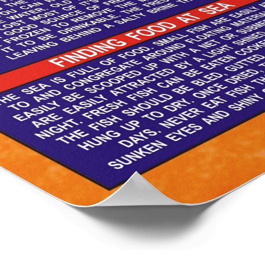 緊急生存表 ポスター (角)